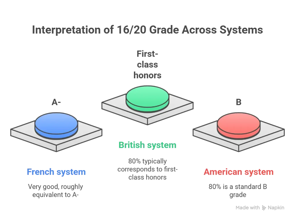 16 out of 20 grade - Comparison of grading systems explained